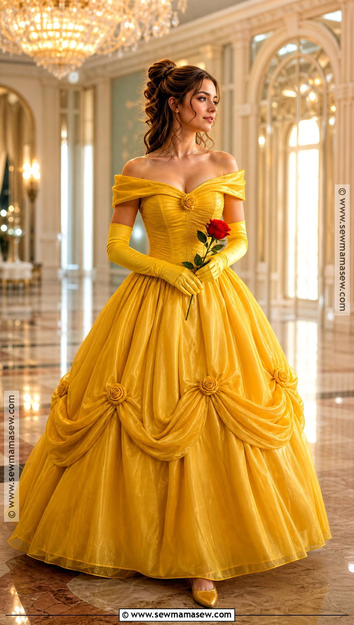 Belle Yellow Ball Gown Costume - 30 Disney Princess Costume Ideas