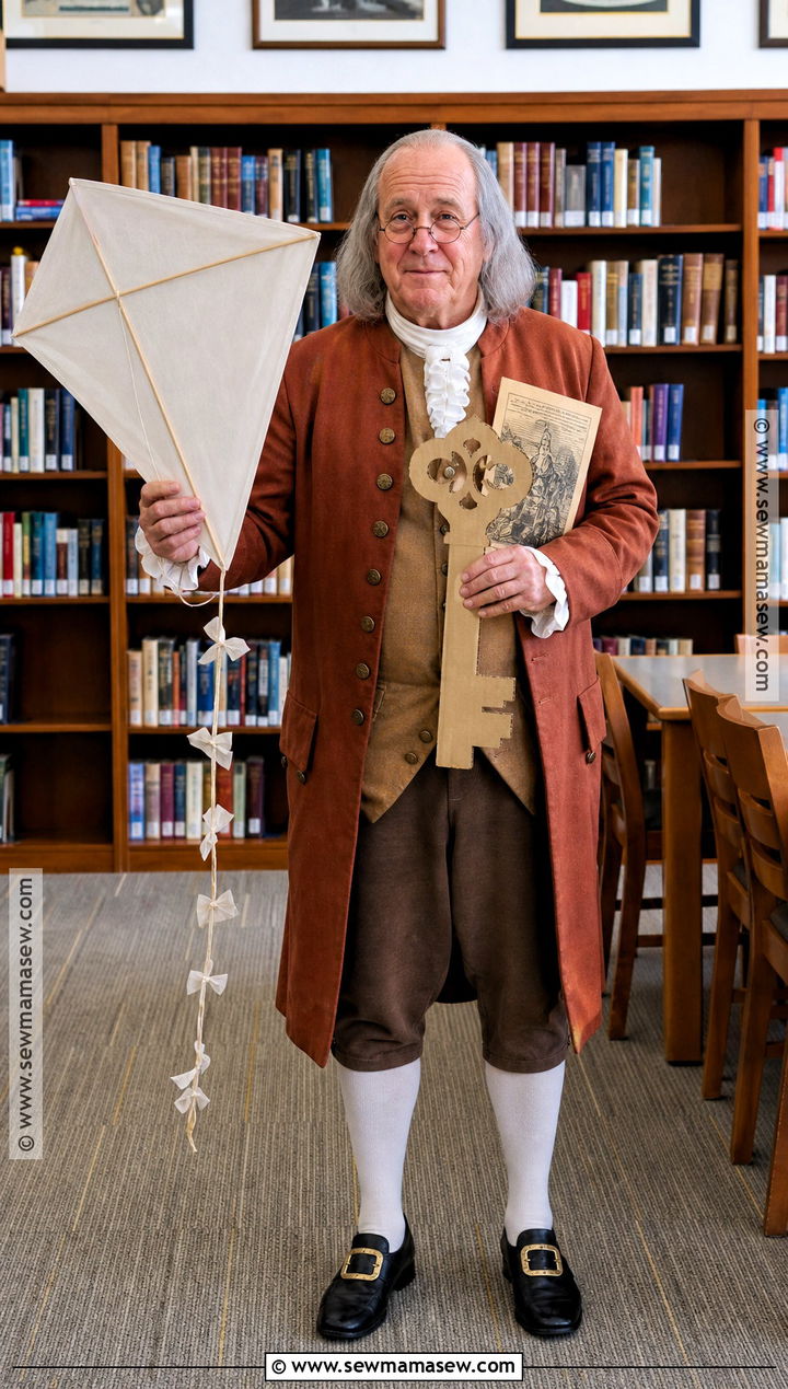 Benjamin Franklin Costume With Kite - 30 historical figures costumes