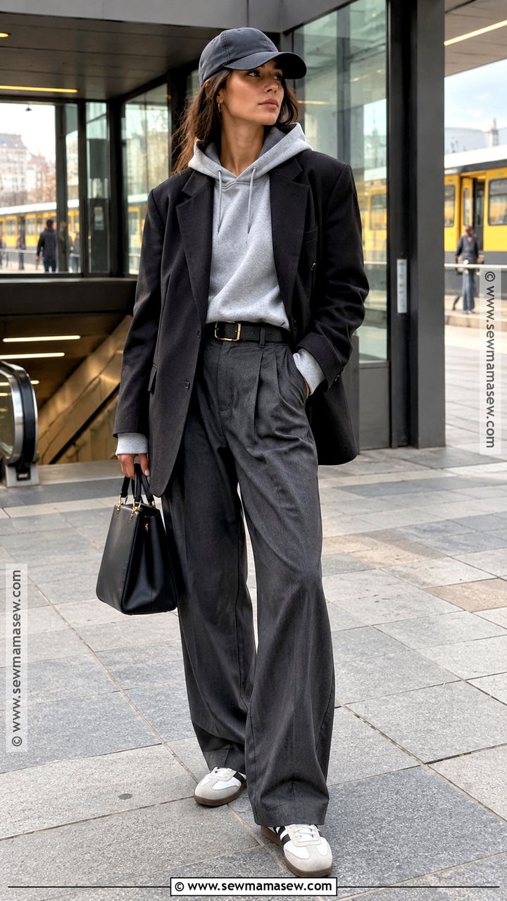 Berlin Autumn Hoodie And Tailored Trousers Outfit - 20 berlin outfit autumn ideas