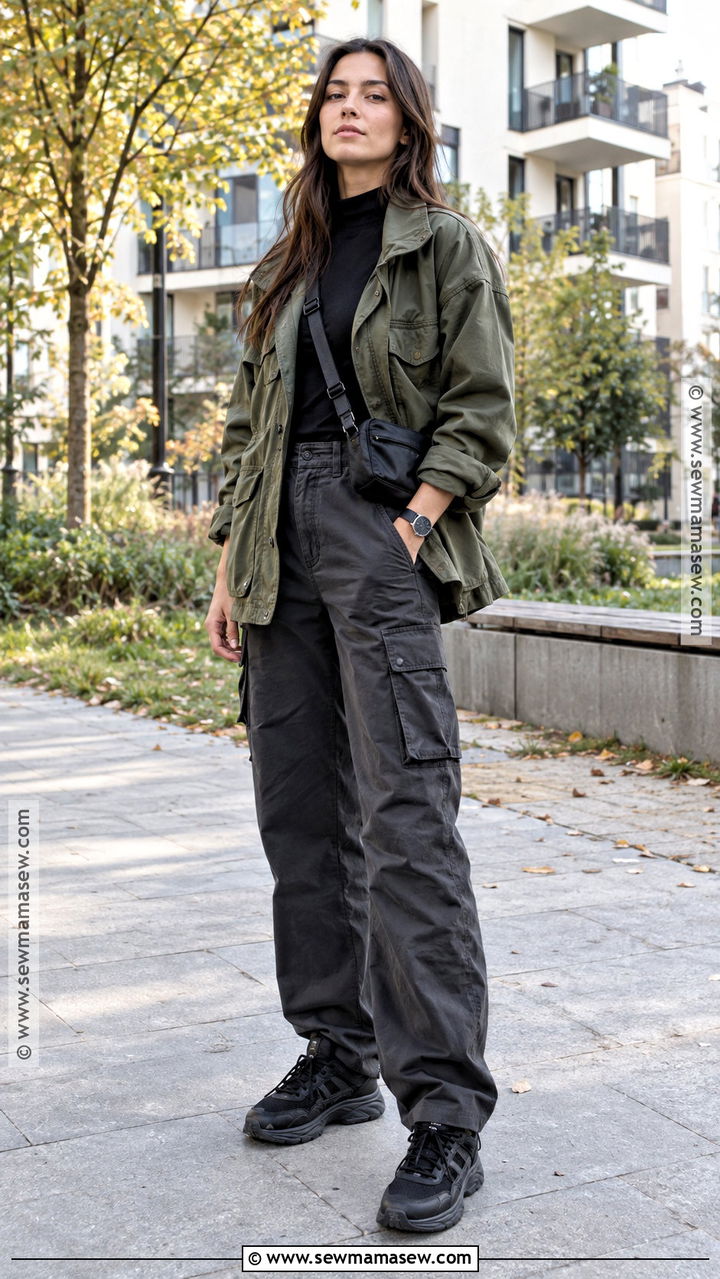 Berlin Autumn Utility Jacket And Cargo Pants Outfit - 20 berlin outfit autumn ideas