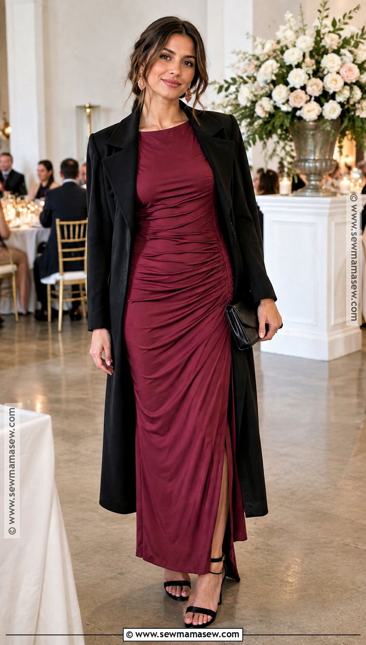 Berry Ruched Maxi Dress - 25 fall formal dresses