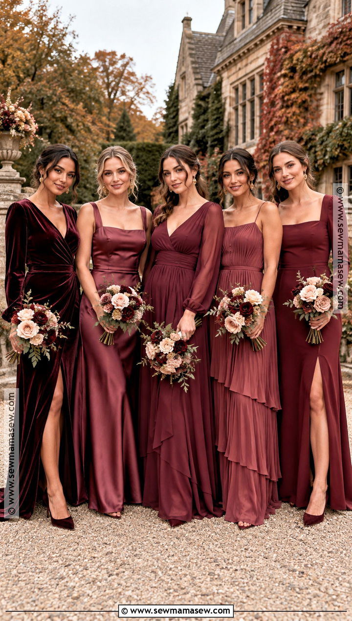 Berry Tone Fall Bridesmaid Dresses - 15 Non Matching Bridesmaid Dresses Fall