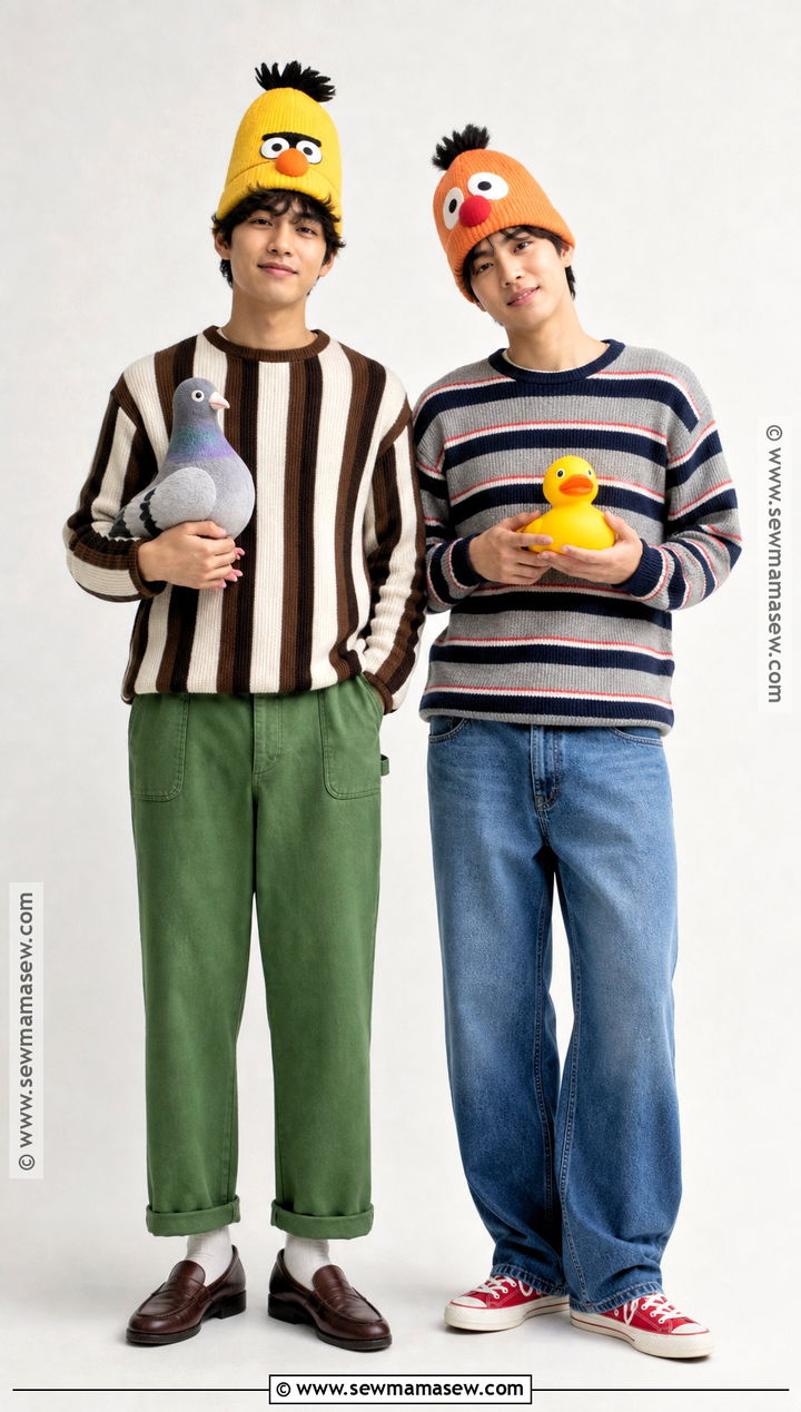 Bert And Ernie Couple Costume - 30 Sesame Street Halloween Costumes