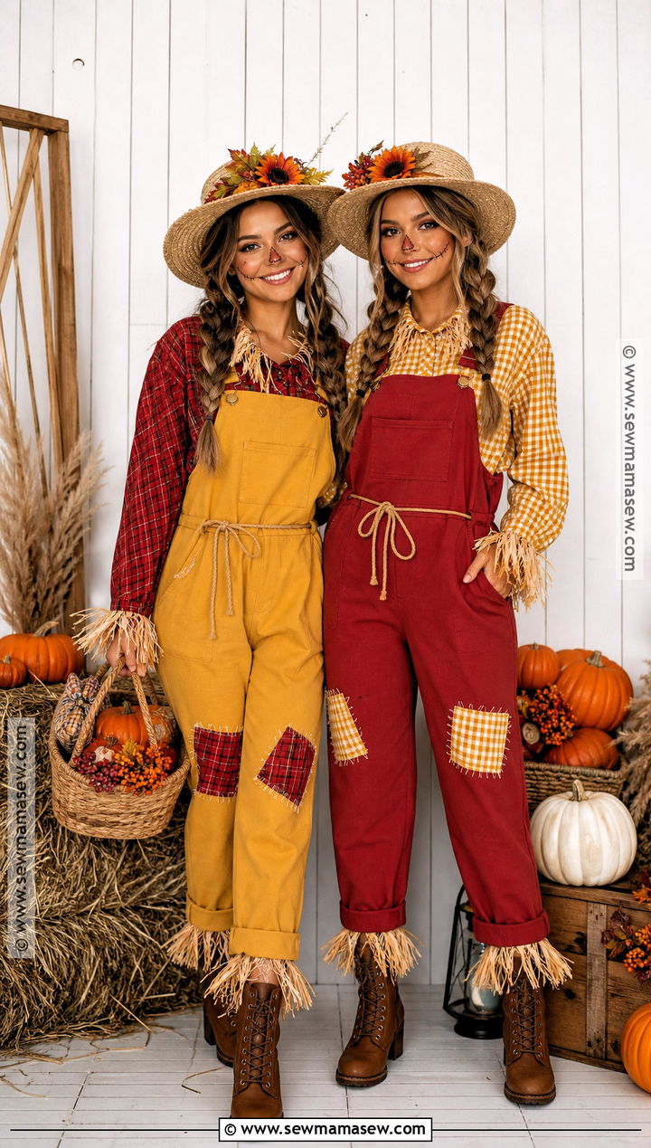 Best Friend Scarecrow Duo Costume - 35 Scare Crow Halloween Costume Ideas