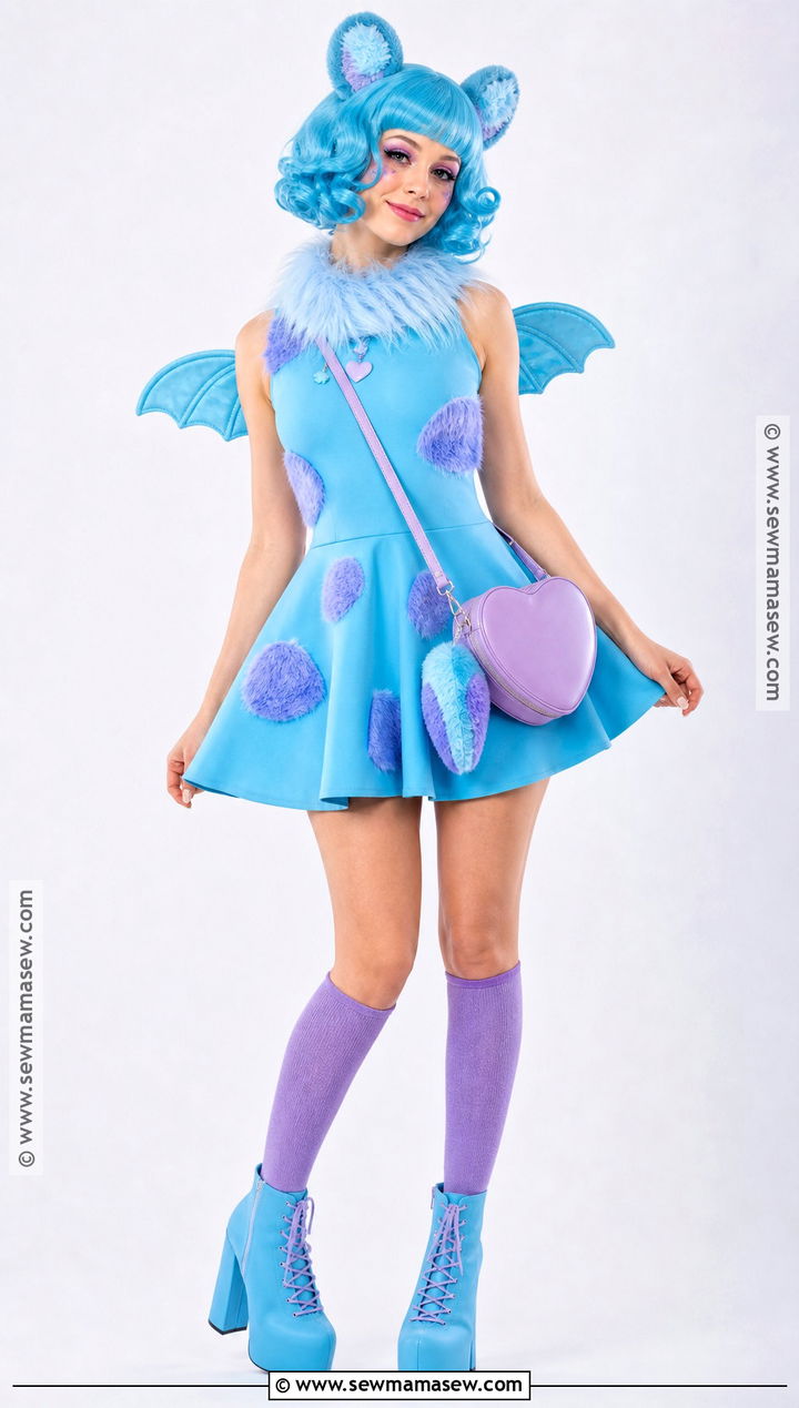 Bibble Costume With Blue Mini Dress - 30 Bibble Halloween Costume Ideas