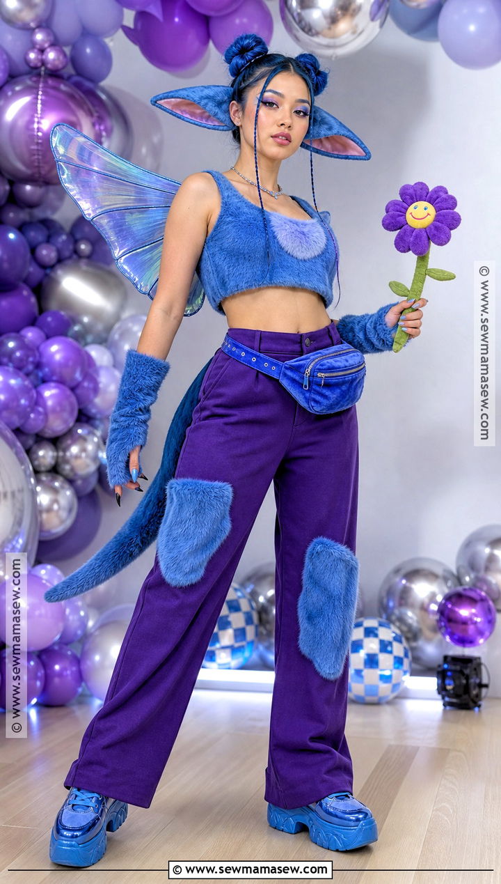 Bibble Costume With Furry Crop Top - 30 Bibble Halloween Costume Ideas