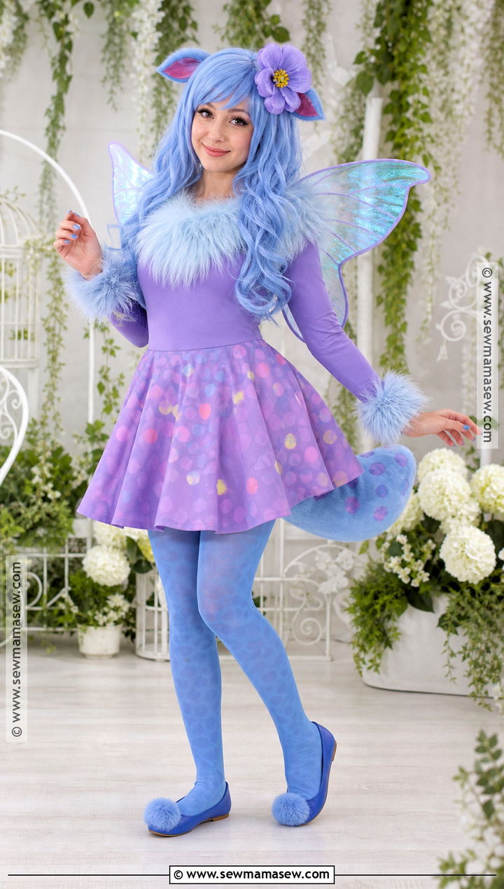 Bibble Costume With Lavender Dress - 30 Bibble Halloween Costume Ideas