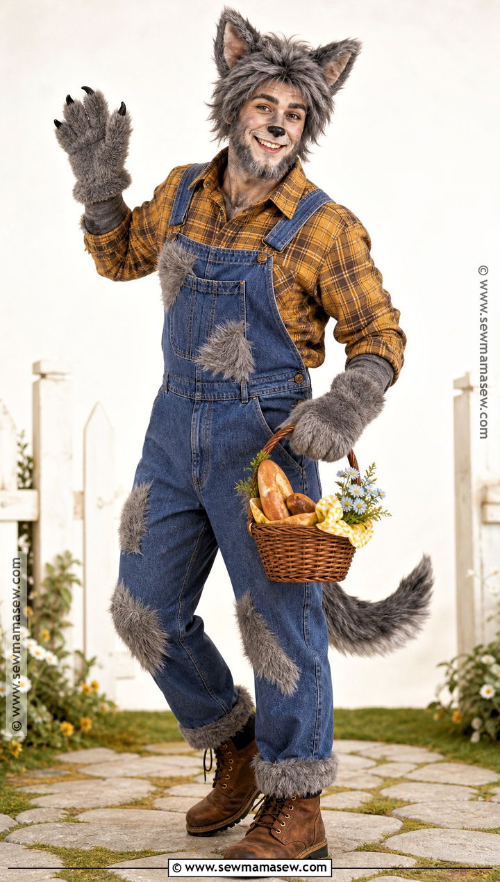 Big Bad Wolf Costume With Overalls - 40 wolf costume ideas