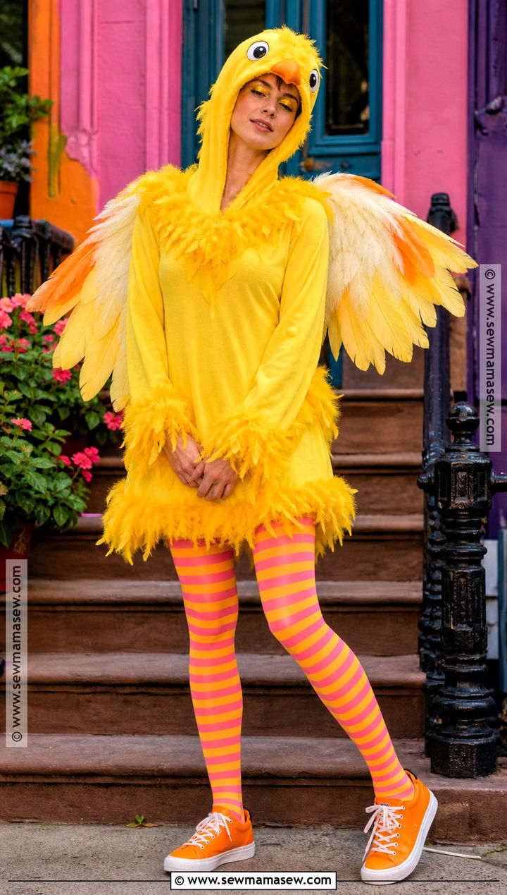 Big Bird Costume With Yellow Feathers - 30 sesame street costume ideas
