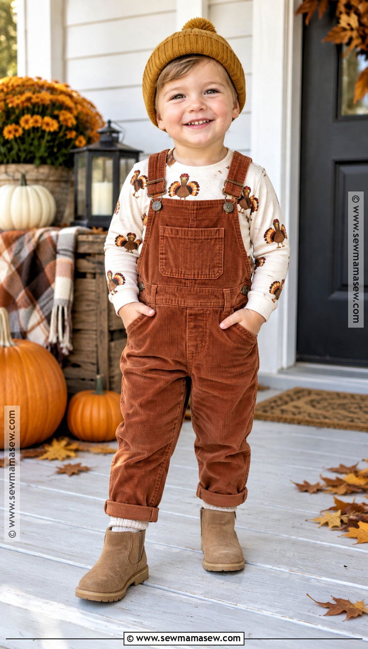 Big Brother Thanksgiving Overalls Outfit - 15 big brother thanksgiving shirt ideas