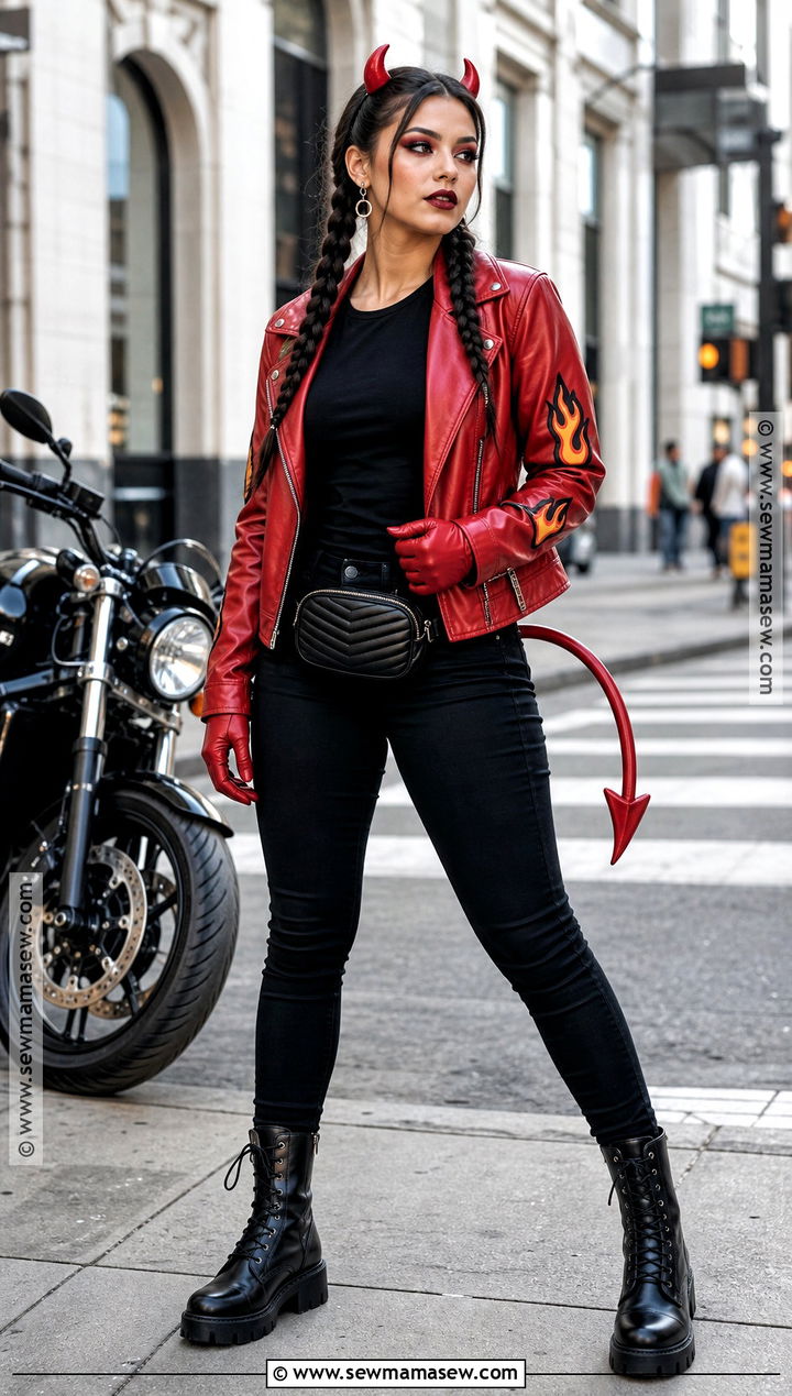 Biker Devil Costume - 40 devil costume ideas for women