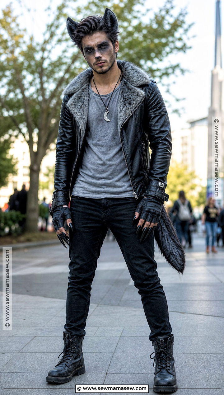 Biker Wolf Costume - 30 wolf costume ideas for men