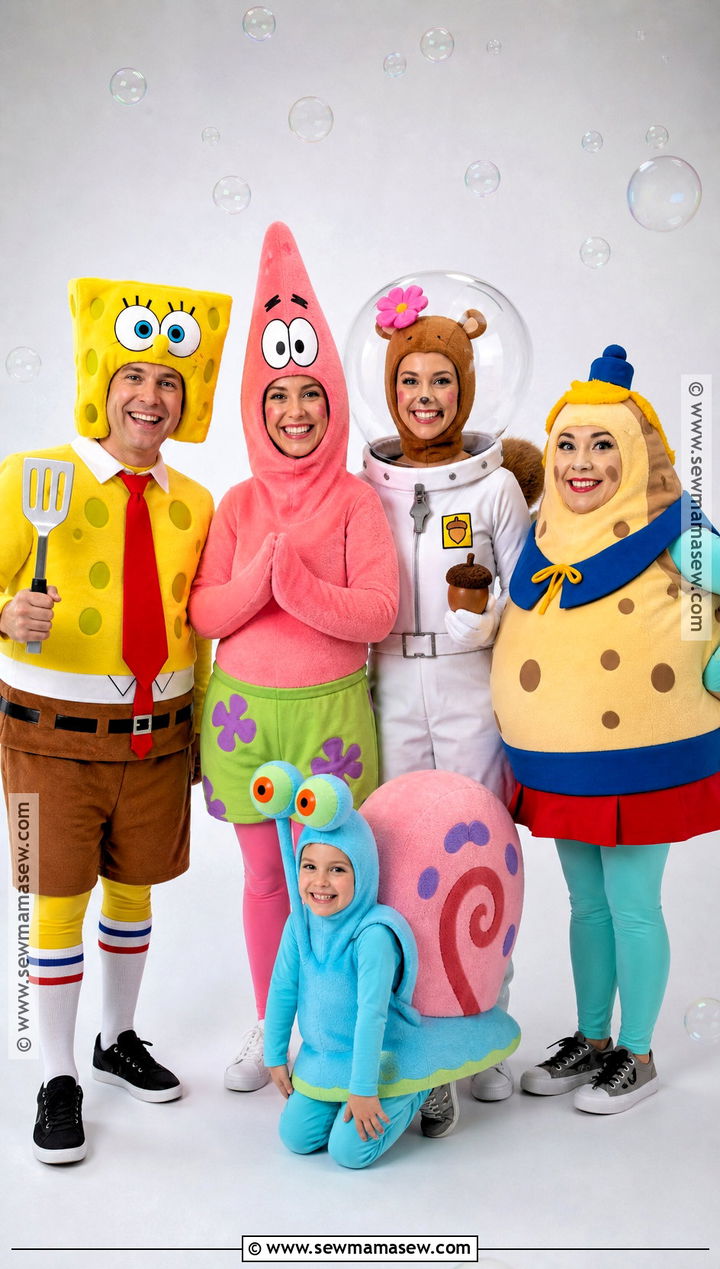 Bikini Bottom Family Costume - 45 spongebob costume ideas