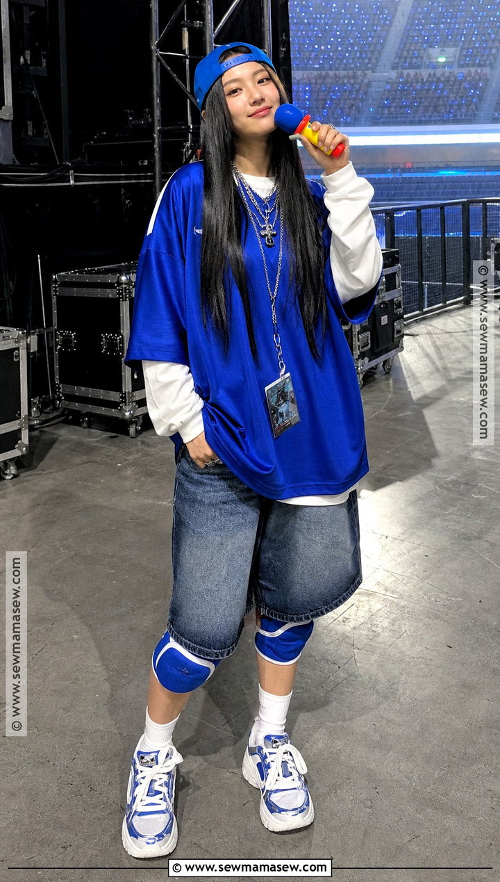 Billie Eilish Blue Jersey Tour Costume - 30 billie eilish halloween costume ideas