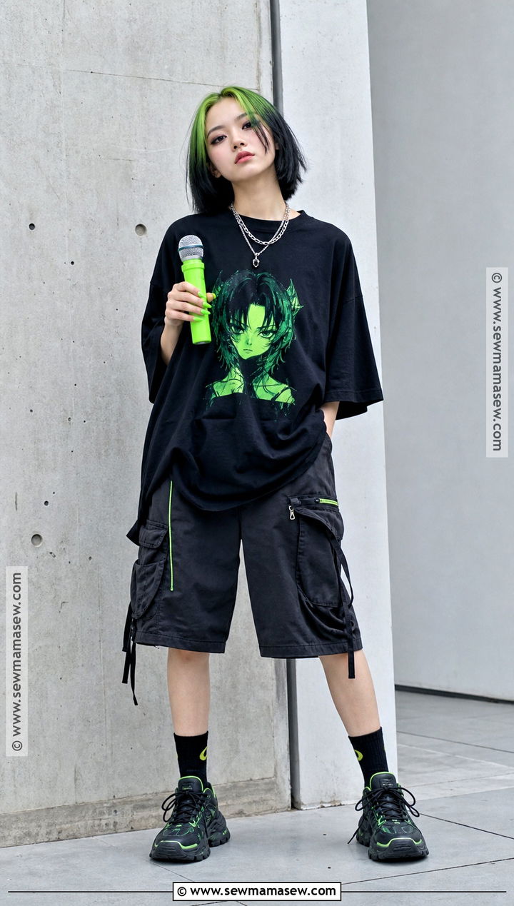 Billie Eilish Neon Green Costume - 30 music artist costume ideas