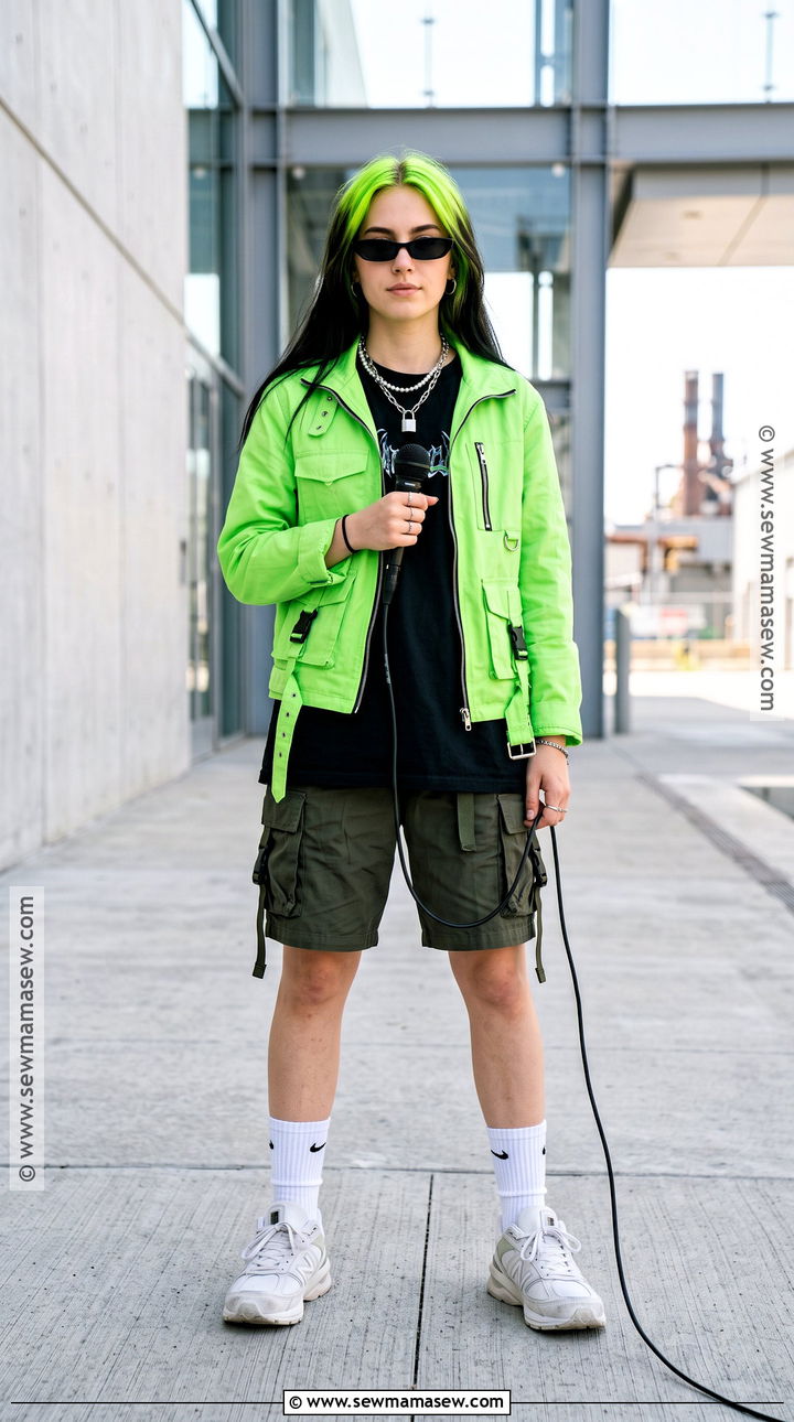 Billie Eilish Neon Streetwear Costume - 40 celebrity halloween costumes