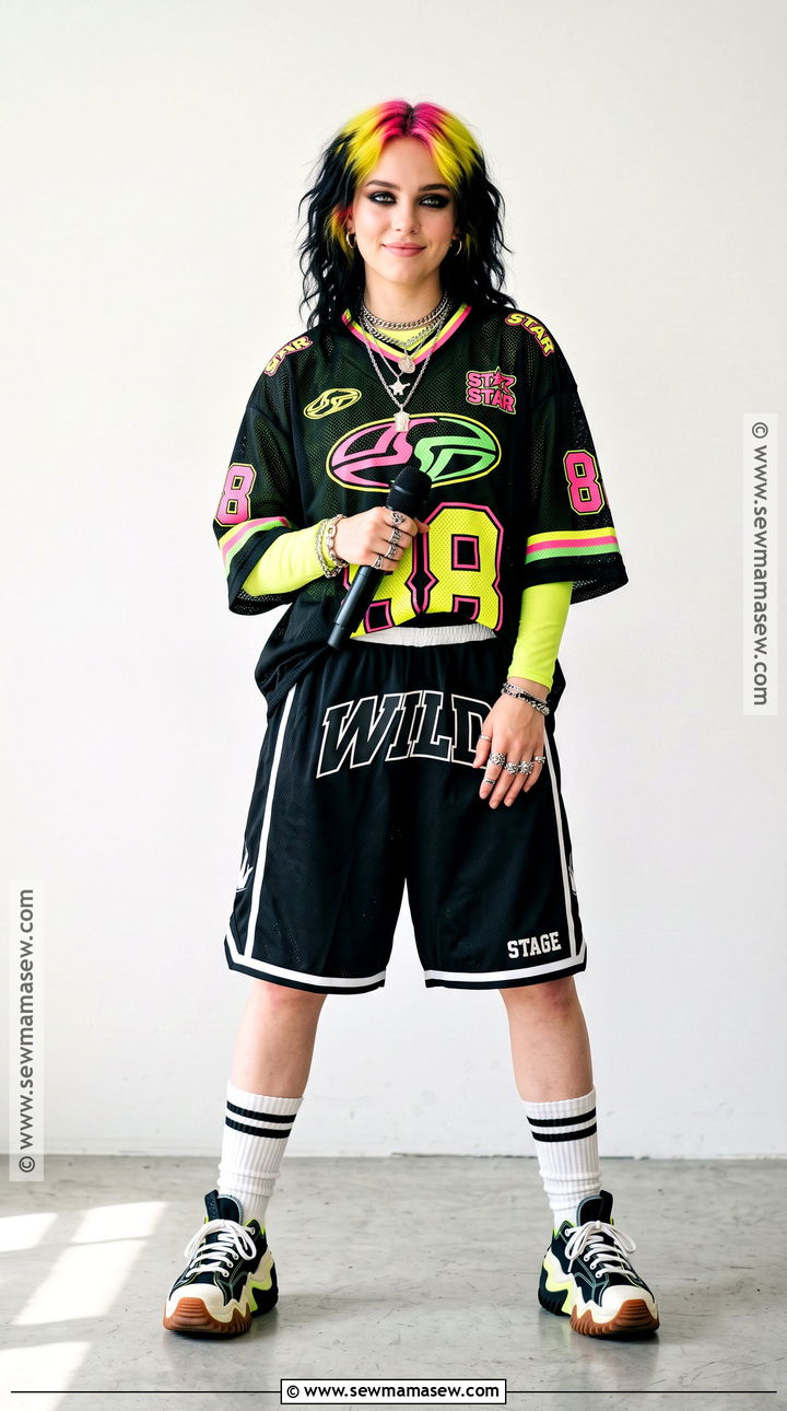 Billie Eilish Oversized Jersey Costume - 30 popstar halloween costume ideas