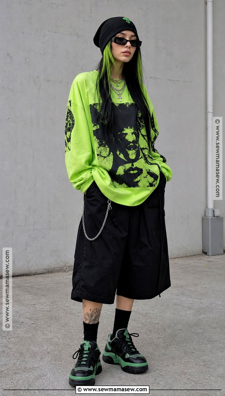 Billie Eilish Oversized Streetwear Costume - 30 celebrities to dress up as ideas