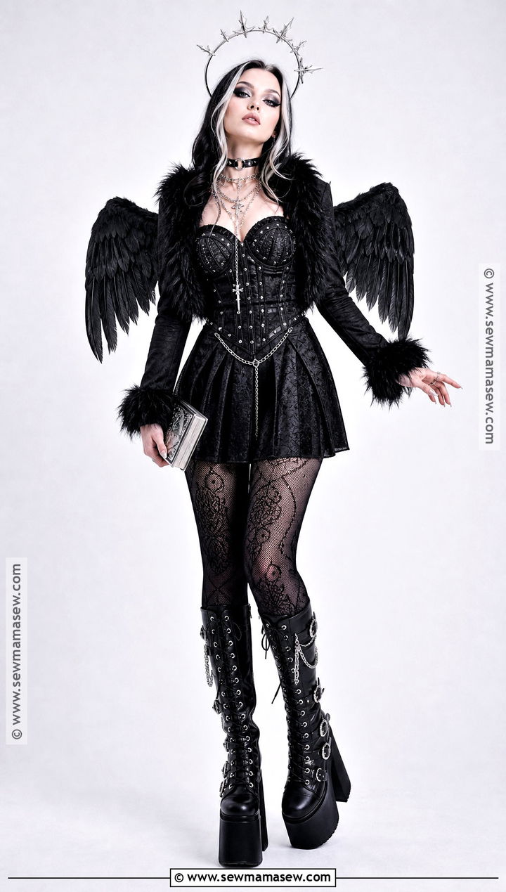 Black Alt Angel Costume - 35 alt halloween costume ideas