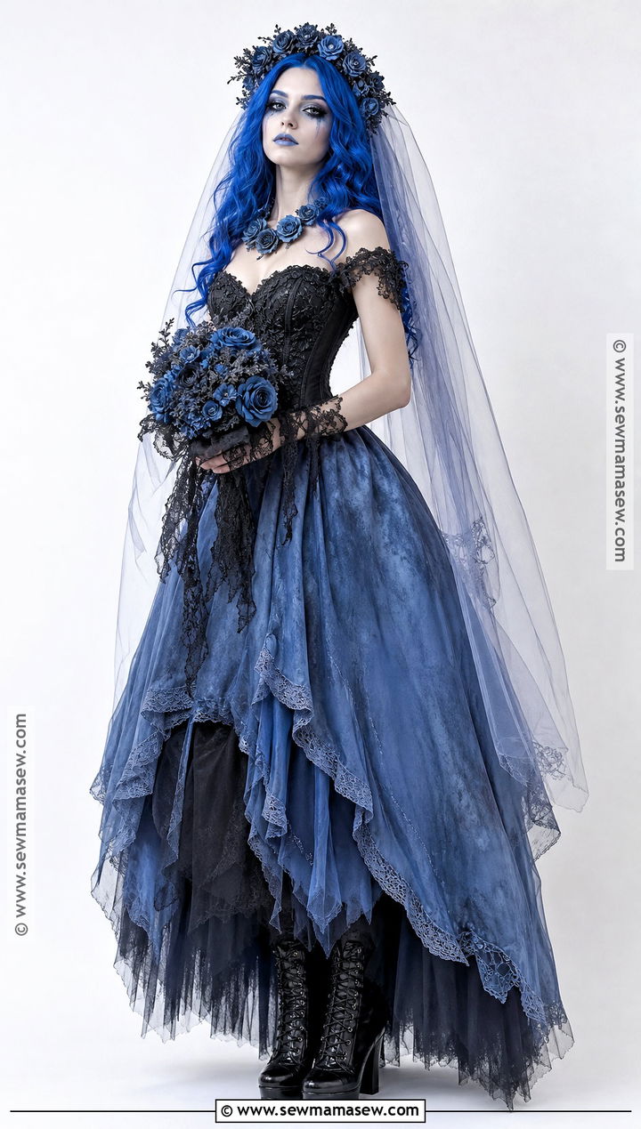 Black And Blue Emily Corpse Bride Dress - 30 Emily Corpse Bride Dress Ideas