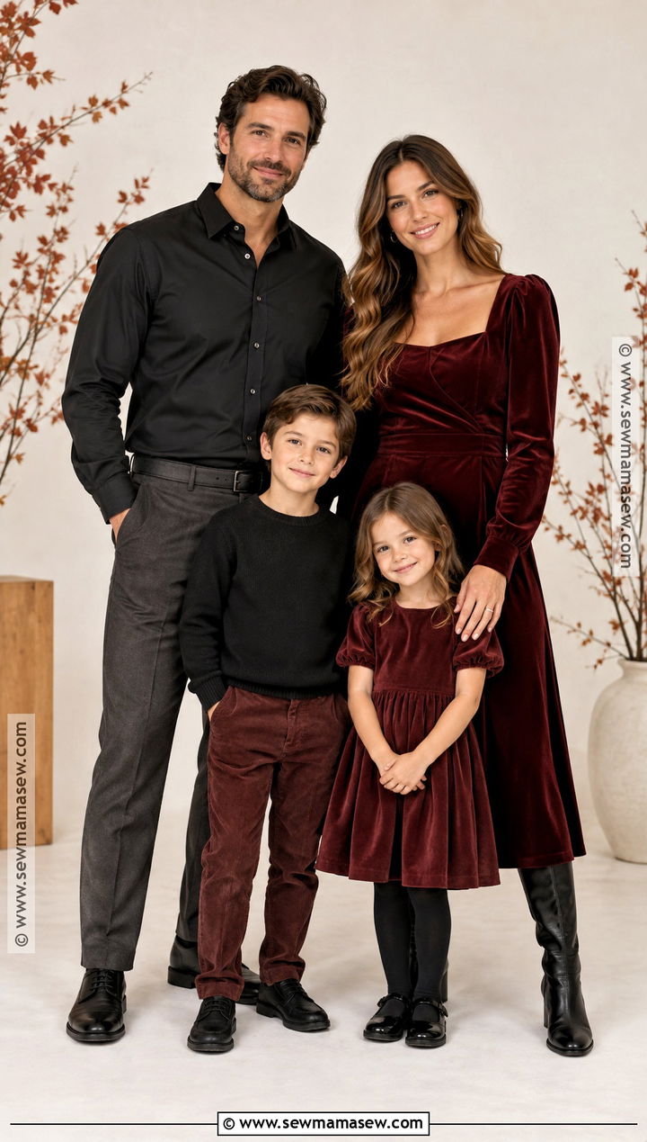 Black And Burgundy Fall Family Picture Outfits - 15 family picture outfits fall black
