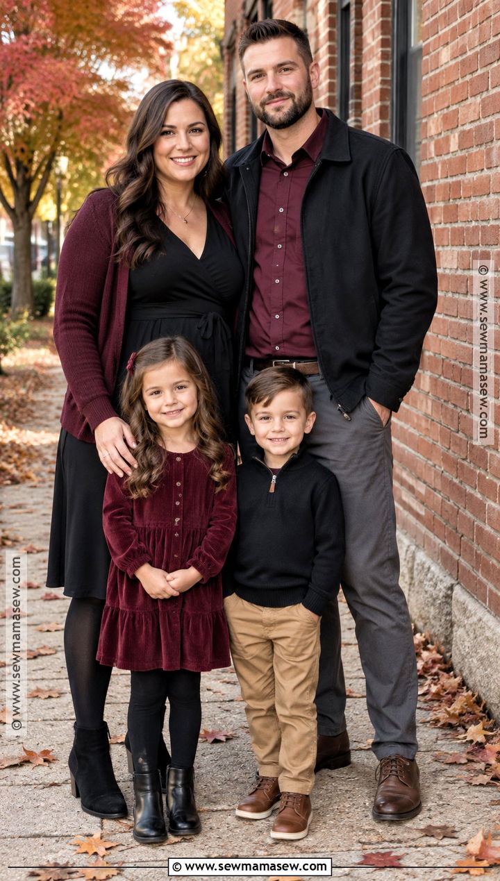 Black And Burgundy Family Picture Outfit - 15 black fall outfits family pictures