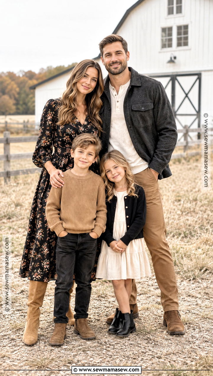 Black And Camel Country Family Picture Outfits - 15 fall family pictures outfits country