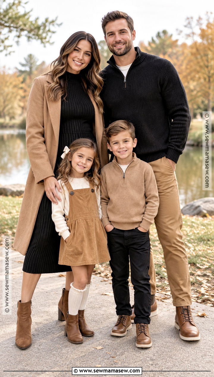 Black And Camel Fall Family Picture Outfit - 15 clothes for fall family pictures