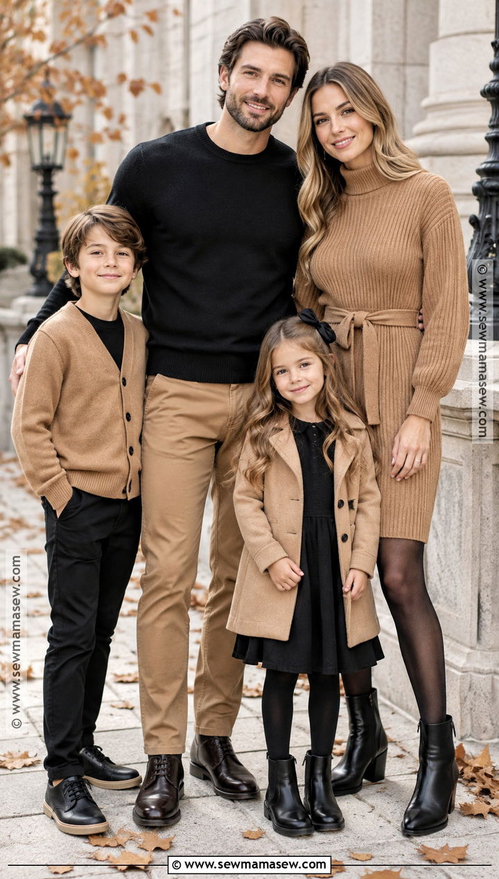 Black And Camel Fall Family Picture Outfits - 15 family picture outfits fall black
