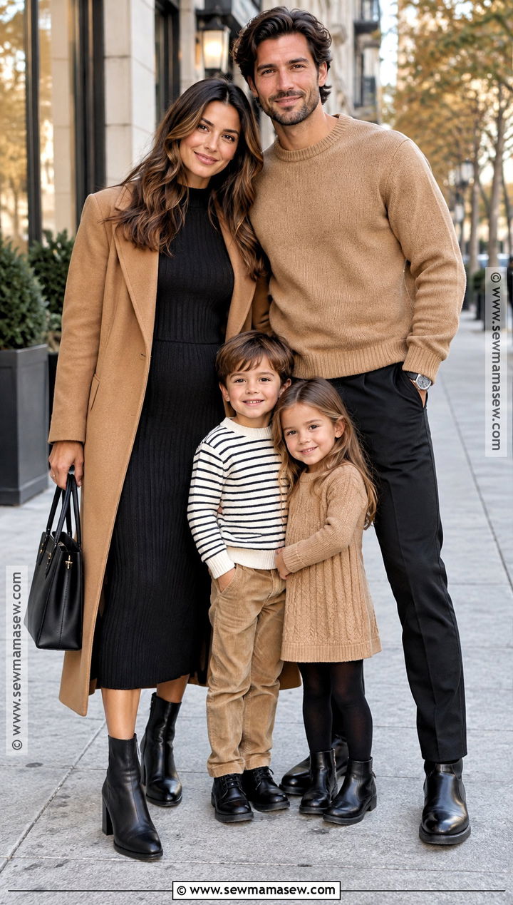 Black And Camel Family Fall Picture Outfit - 25 family fall pictures outfits