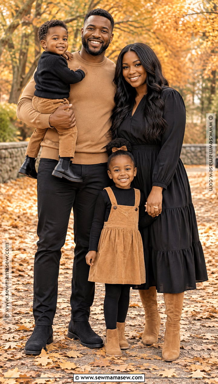 Black And Camel Family Photo Outfit - 15 black fall family pictures outfits