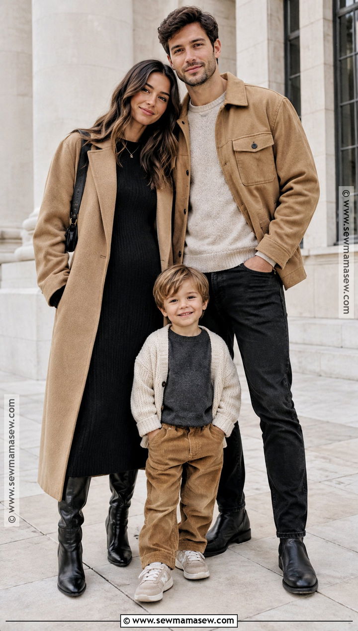 Black And Camel Family Picture Outfit - 15 fall family of 3 pictures outfits