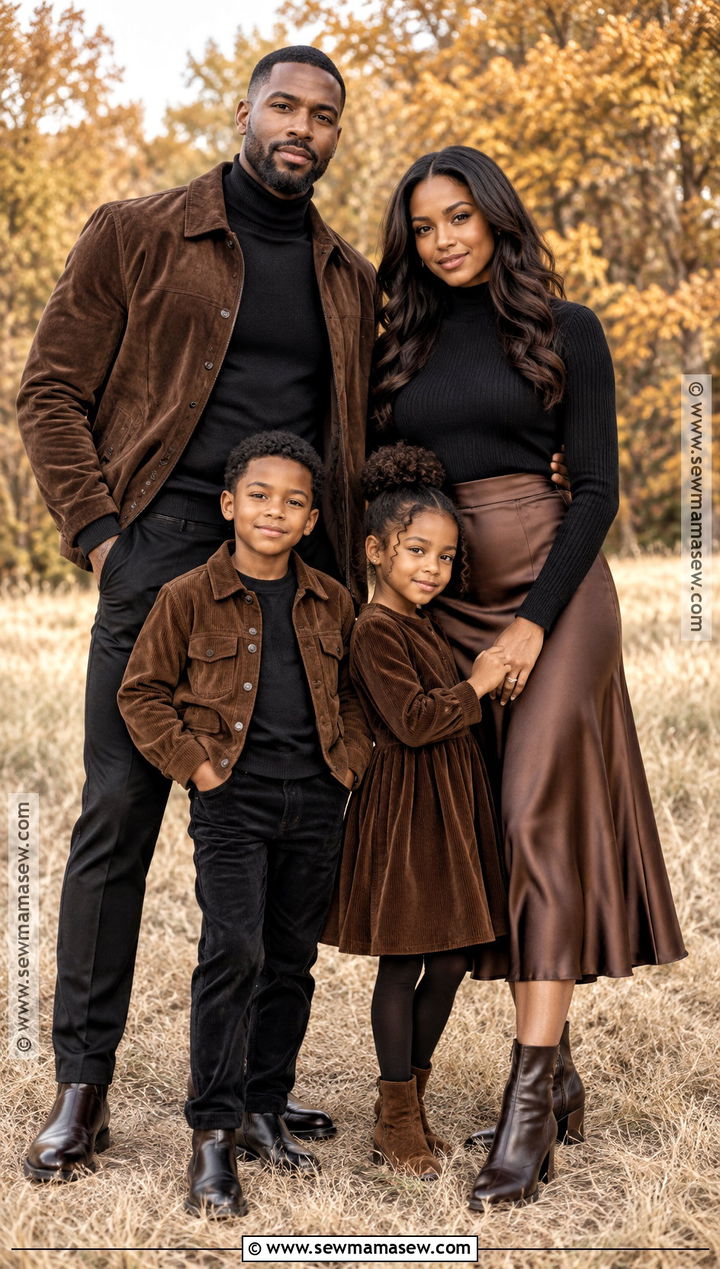 Black And Chocolate Brown Family Photo Outfit - 15 black fall family pictures outfits