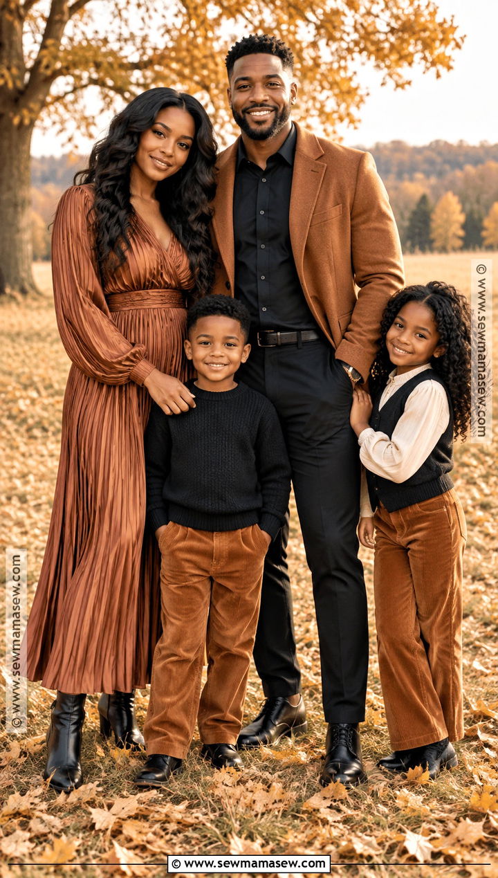 Black And Copper Family Photo Outfit - 15 black fall family pictures outfits