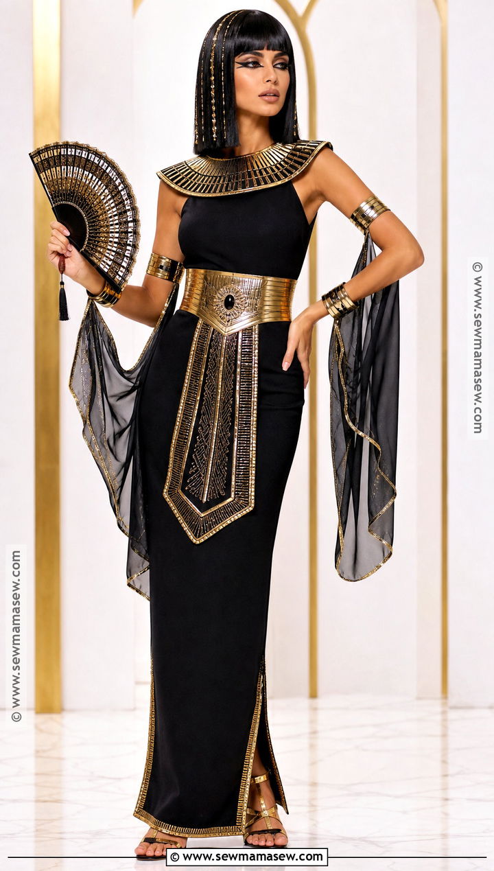 Black And Gold Cleopatra Costume - 30 Egypt Costume Ideas for Women