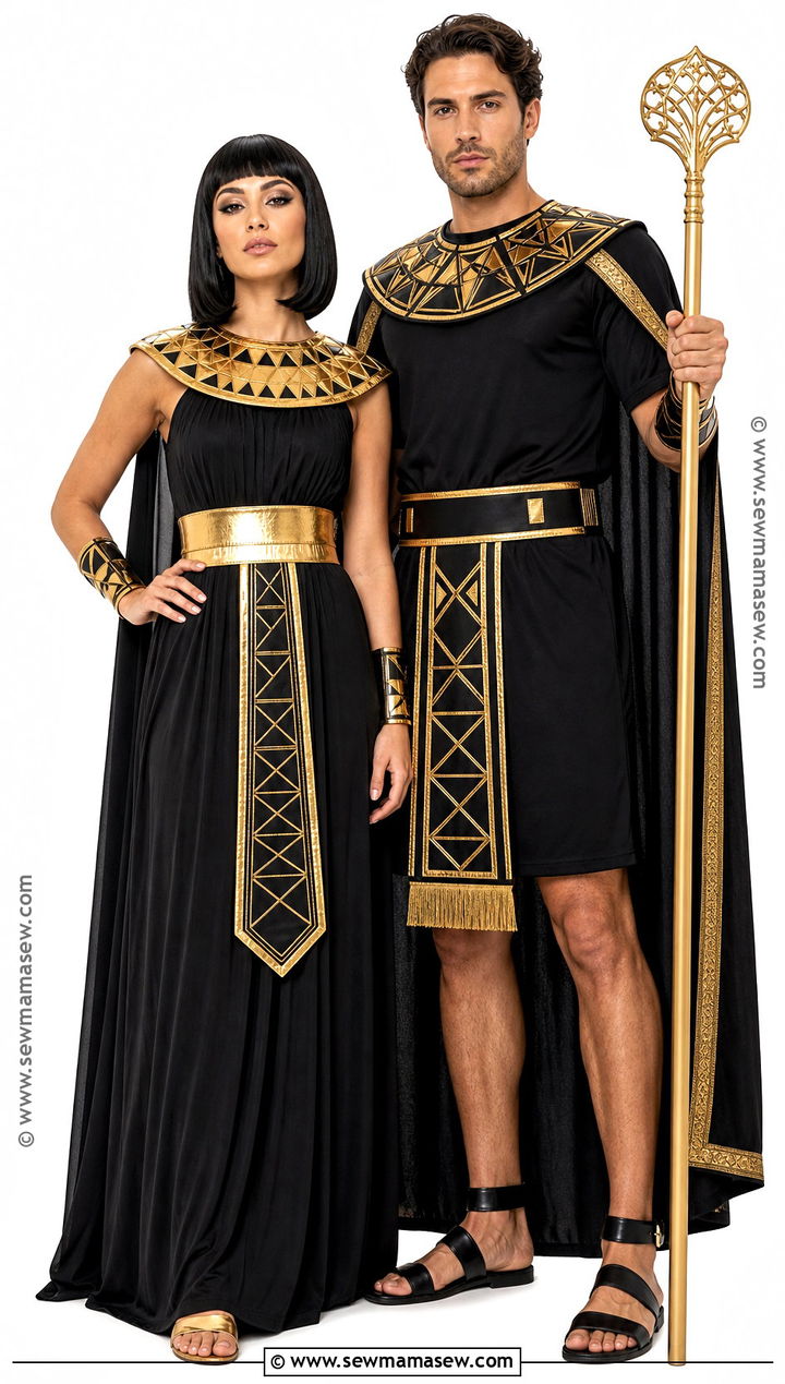 Black And Gold Cleopatra Couple Costume - 30 cleopatra couple costume ideas