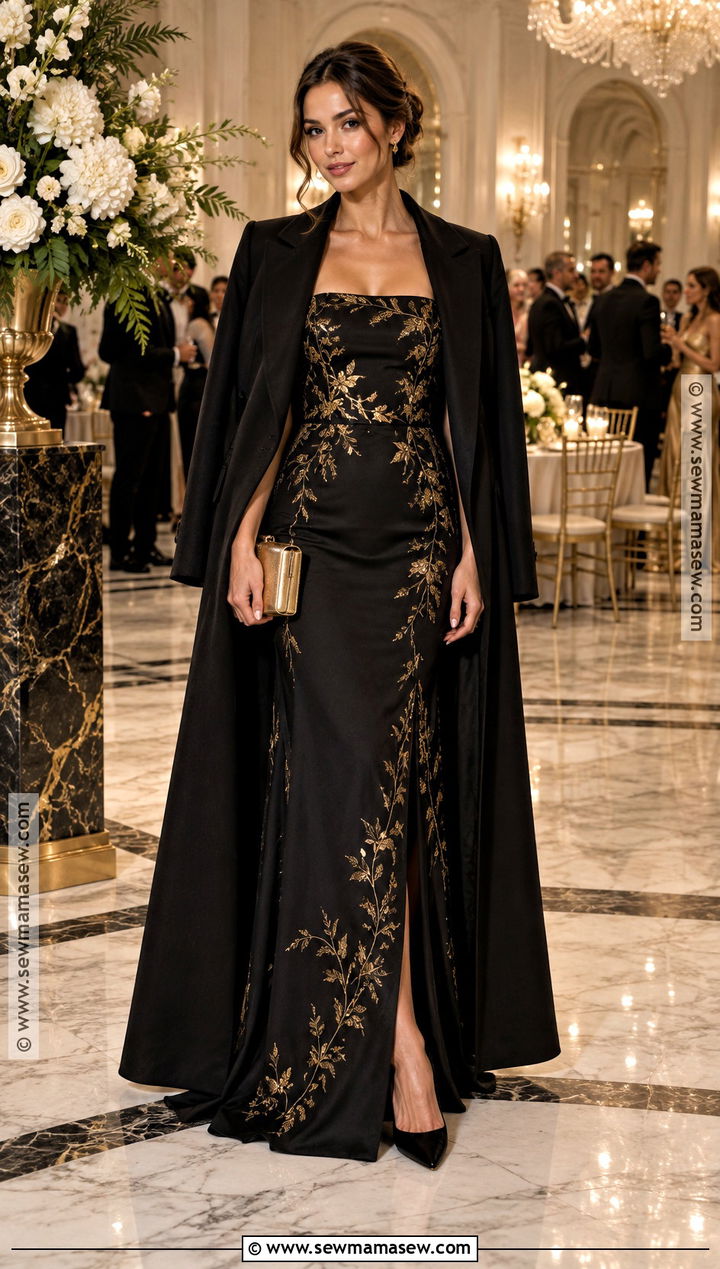 Black And Gold Formal November Wedding Guest Dress - 25 november wedding guest dress ideas