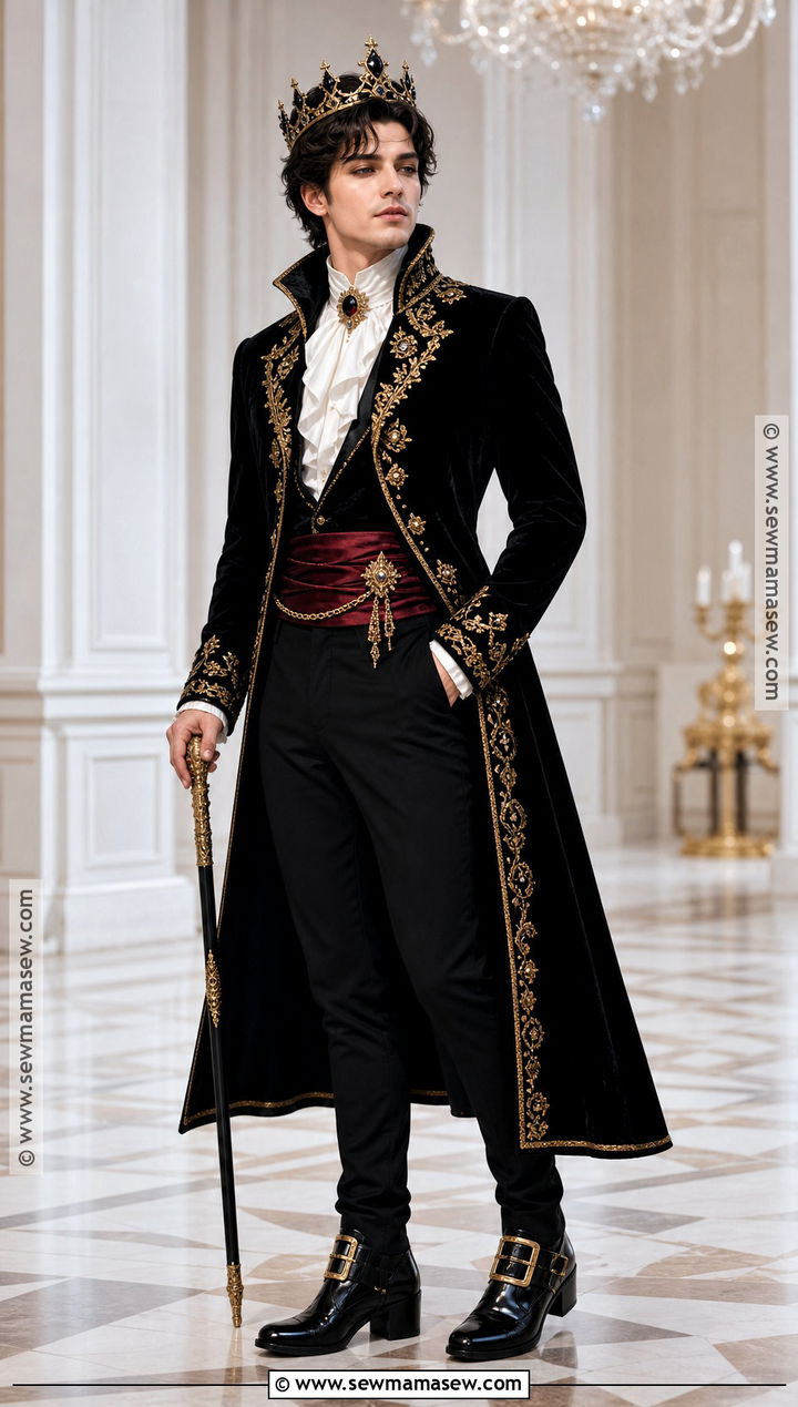 Black And Gold Gothic Prince Costume - 35 prince costume ideas