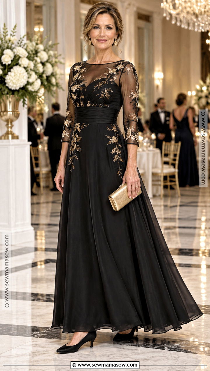 Black And Gold Mother Of The Bride Dress - 15 Mother Of The Bride Dresses For Fall Wedding