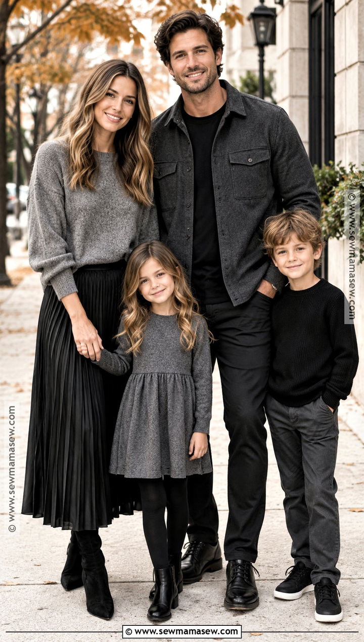 Black And Gray Fall Family Picture Outfits - 15 family picture outfits fall black