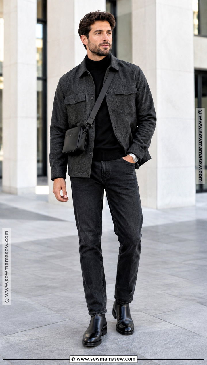 Black And Gray Fall Outfit - 30 fall outfits for men