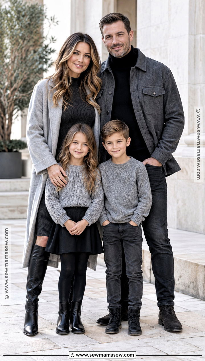 Black And Gray Family Picture Outfit - 15 black fall outfits family pictures