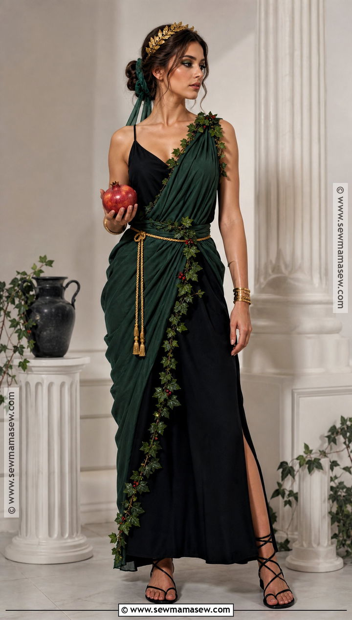 Black And Green Toga Persephone Costume - 40 Persephone Costume Ideas