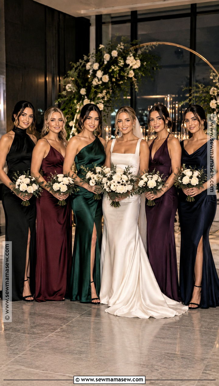 Black And Jewel Tone Fall Bridesmaid Dresses - 15 Non Matching Bridesmaid Dresses Fall