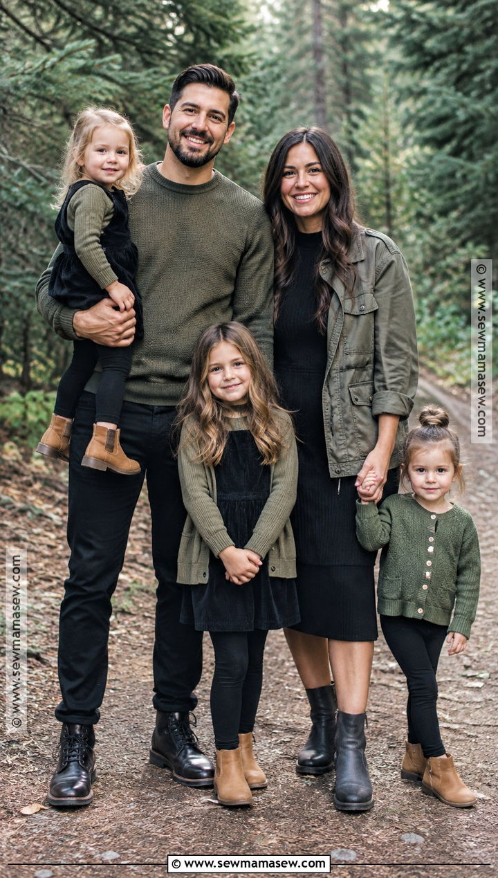 Black And Olive Fall Family Picture Outfit - 15 fall family pictures black outfits