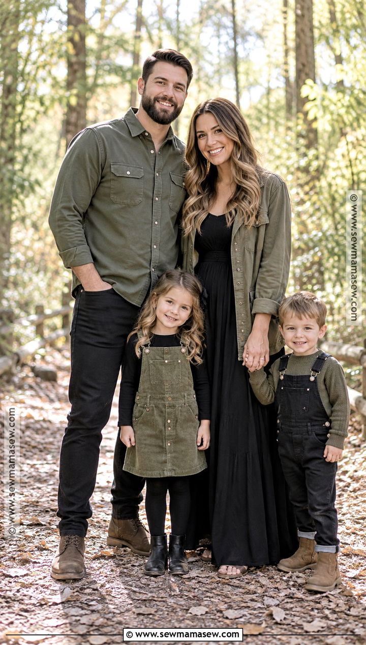 Black And Olive Fall Family Picture Outfits - 15 family picture outfits fall black