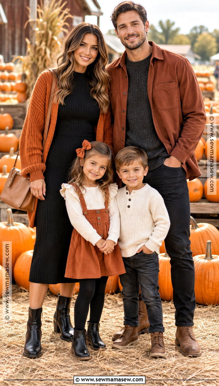 Black And Orange Pumpkin Patch Matching Outfits - 20 pumpkin patch matching outfits