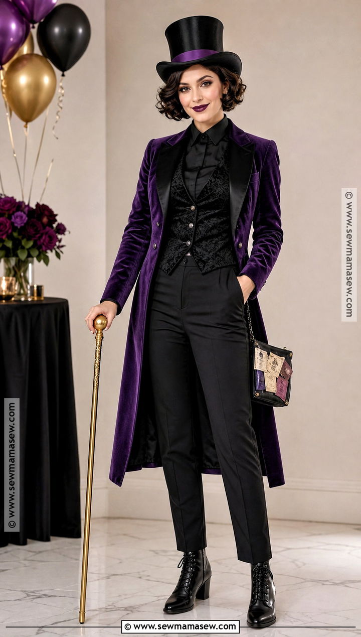 Black And Purple Willy Wonka Costume - 35 Willy Wonka Costume Ideas for Women