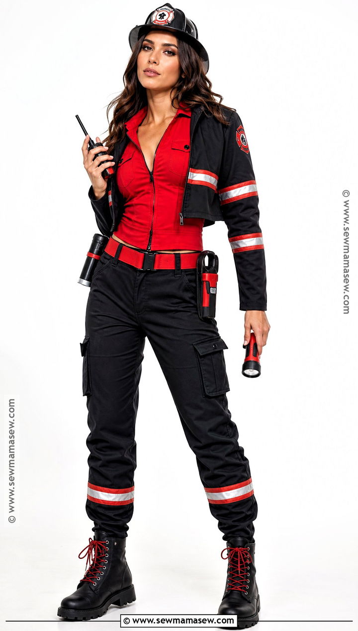 Black And Red Firefighter Costume - 35 firefighter costume ideas for women