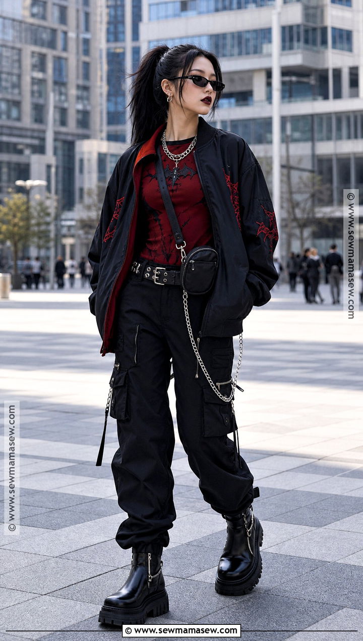 Black And Red Streetwear Vampire Outfit - 35 vampire outfit ideas